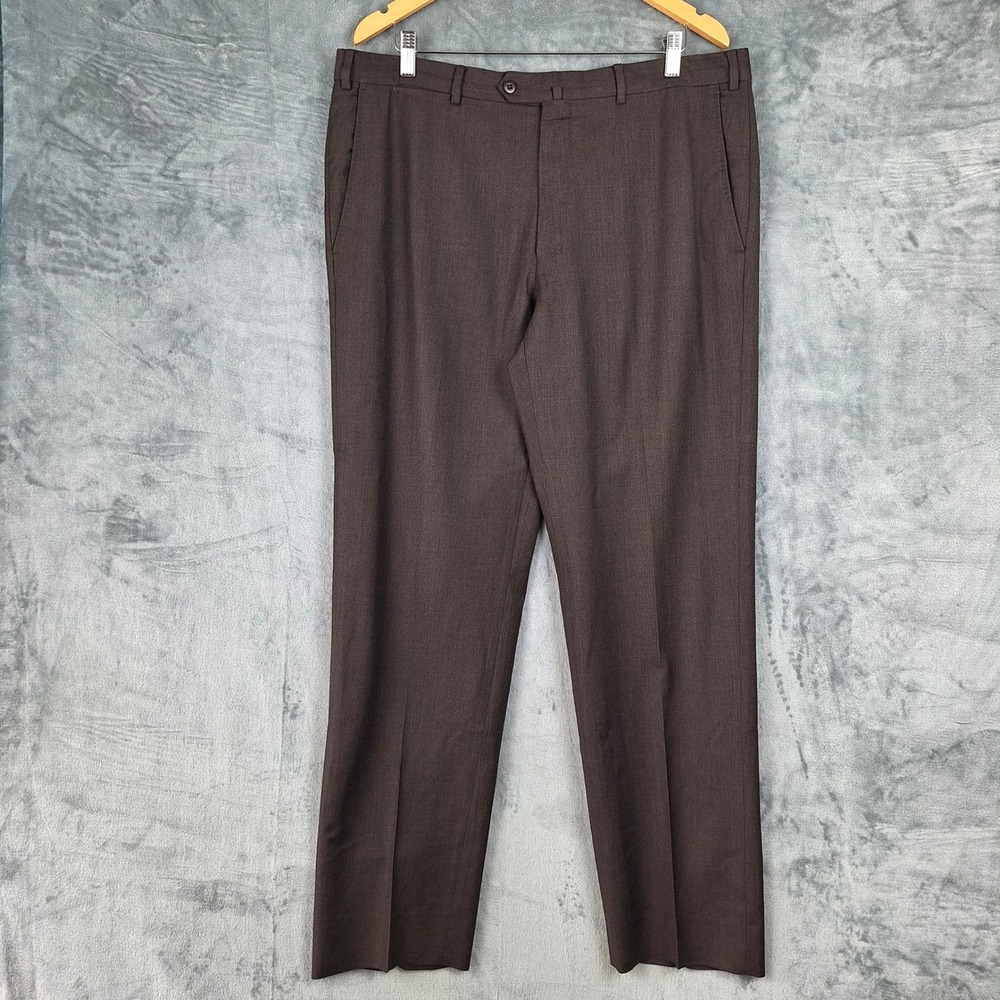 Ermenegildo Zegna Pants 38x33 Brown Wool Trousers Dress Slacks Old Money Formal